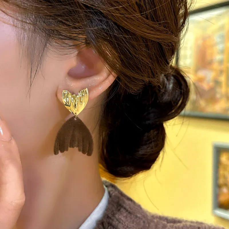 14K Gold-Plated Exquisite Fishtail Tassel Earrings