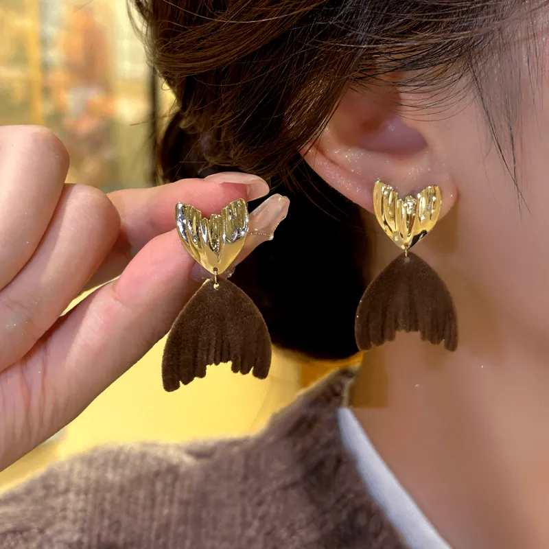 14K Gold-Plated Exquisite Fishtail Tassel Earrings