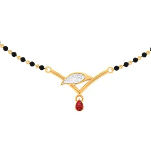 18k Exquisite Gold Mangalsutra With Diamonds From Pc Chandra