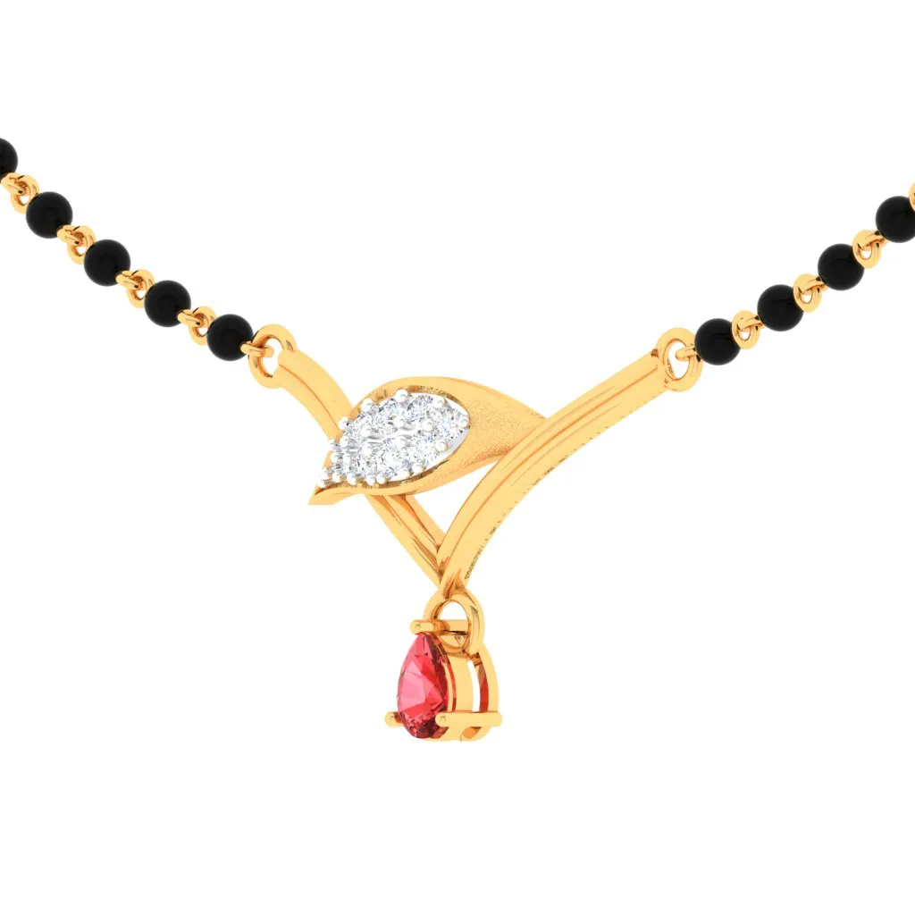 18k Exquisite Gold Mangalsutra With Diamonds From Pc Chandra