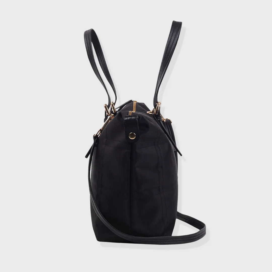 3 IN 1 NYLON SHOULDER BAG BLACK