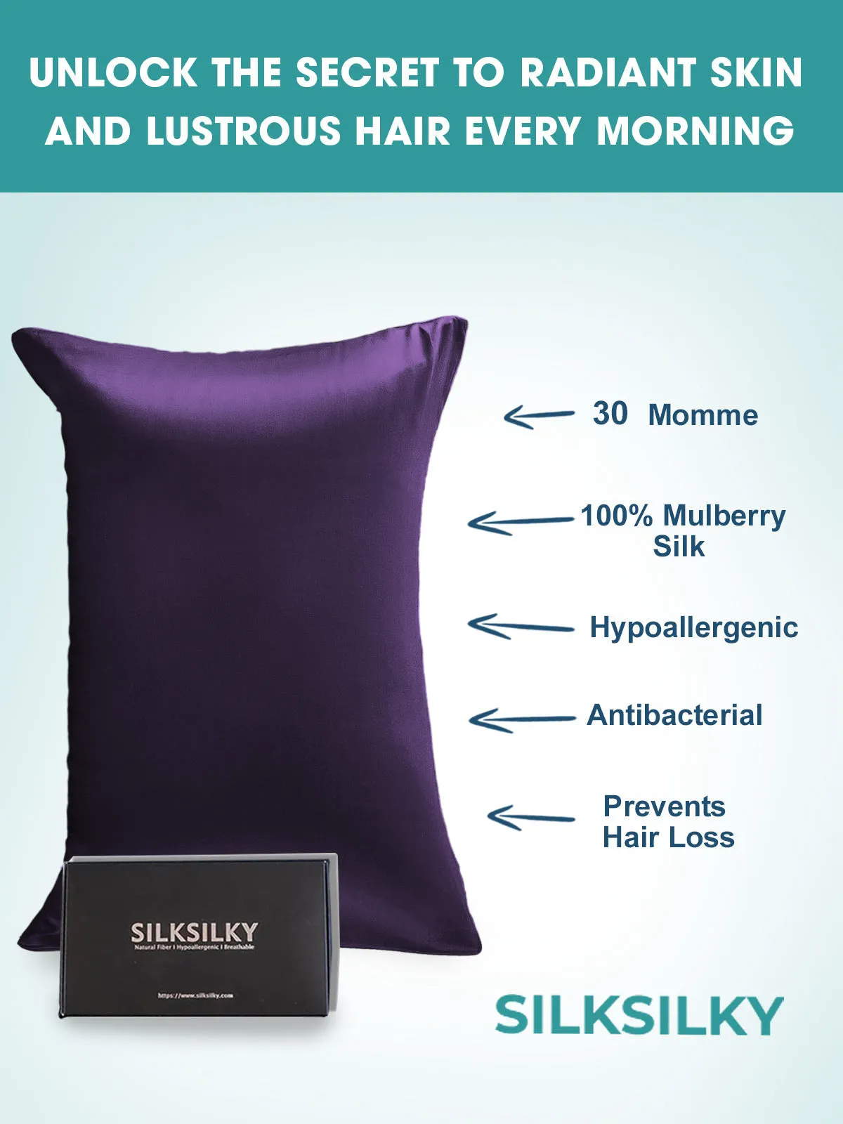 30Momme Luxurious 100% Silk Pillowcase - Envelope