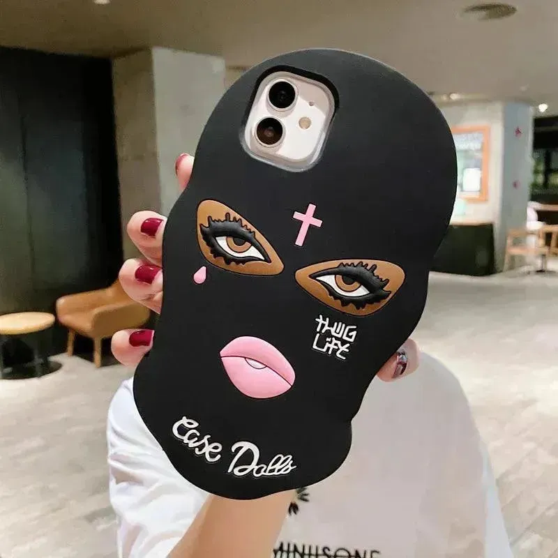 3D Funny Thug Face Phone Case (For iPhones)