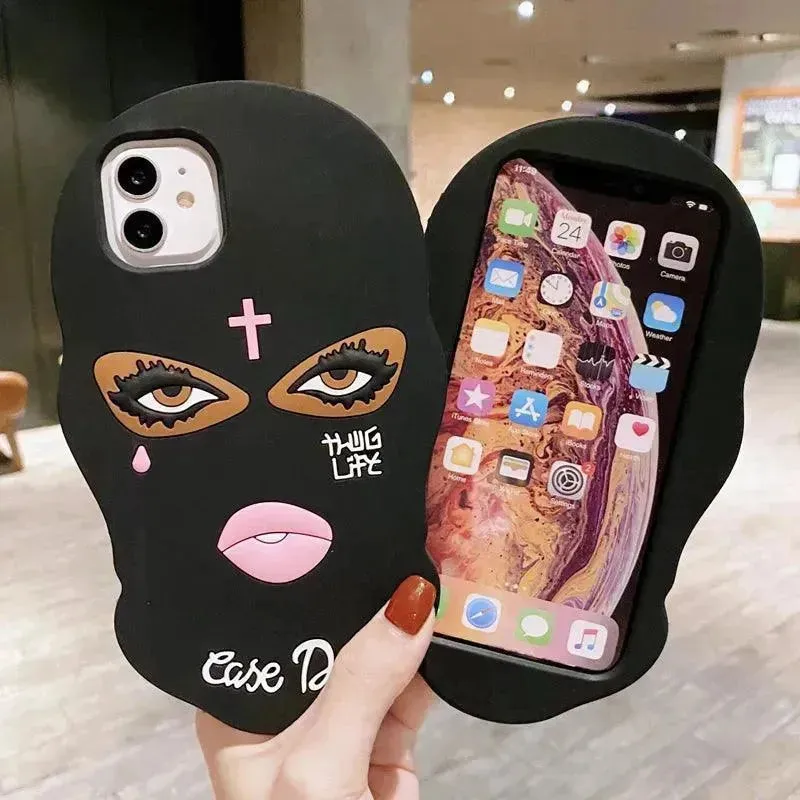 3D Funny Thug Face Phone Case (For iPhones)