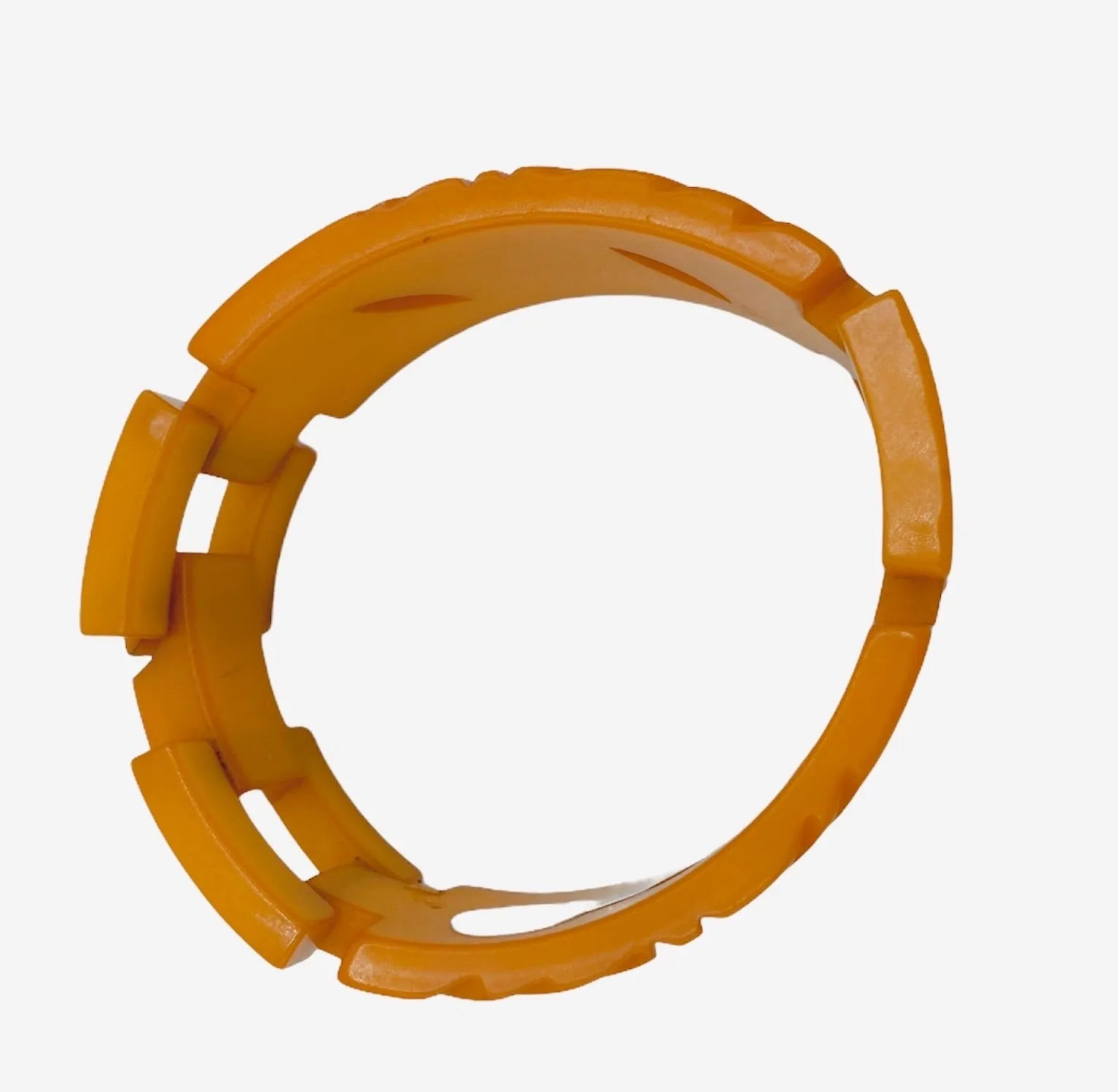 40s Butterscotch Bakelite Carved Hinged Bracelet