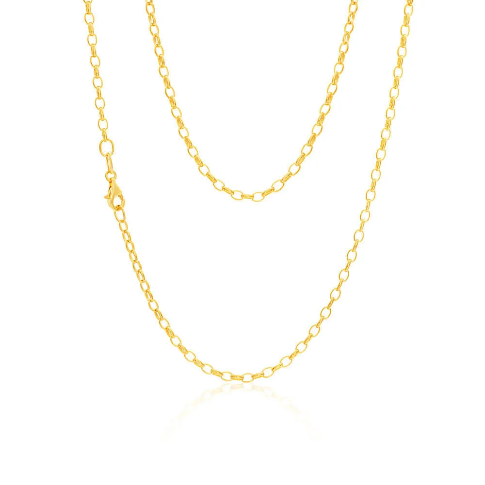 9ct Yellow Solid Gold Exquisite Belcher Chain