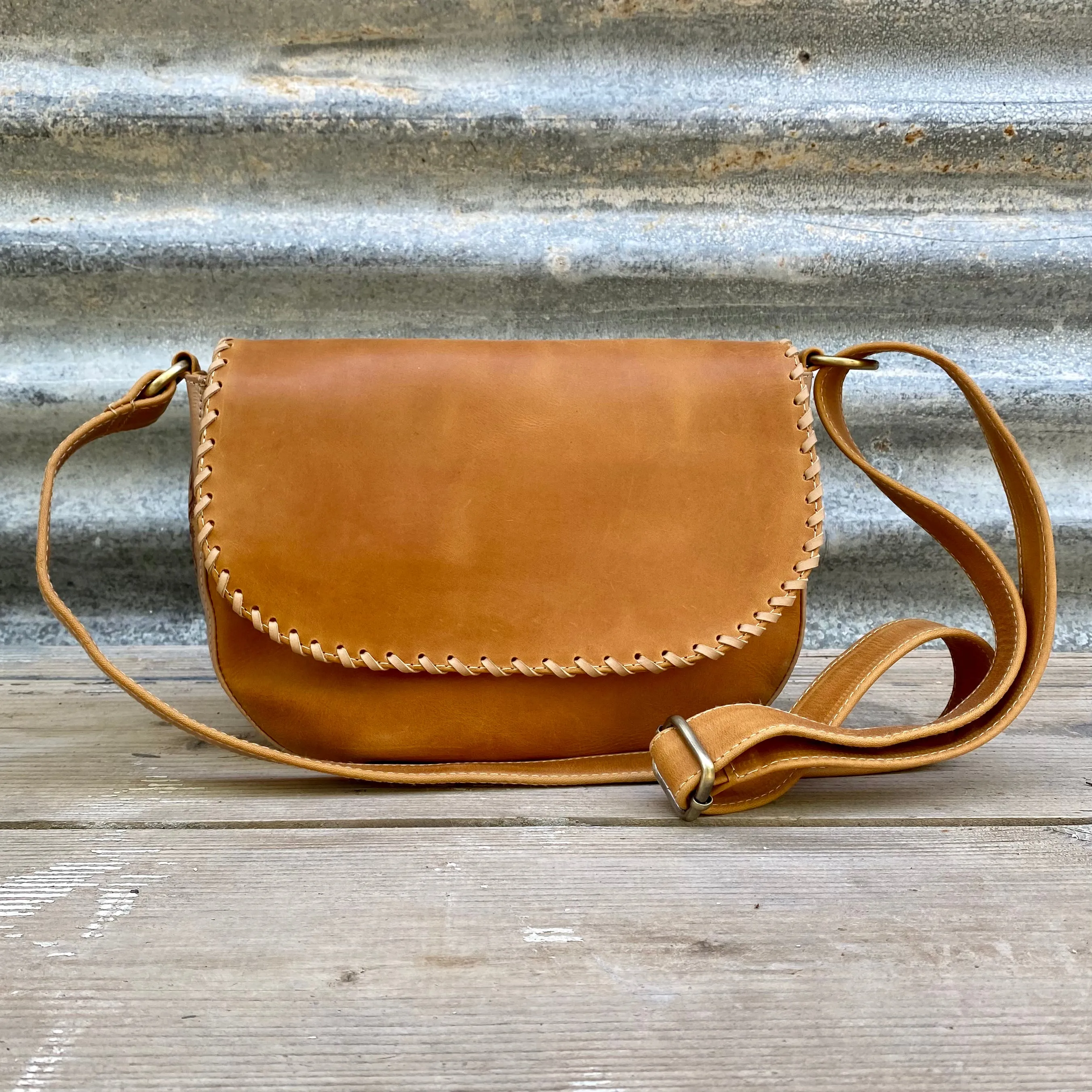 A Carved Leather Handbag