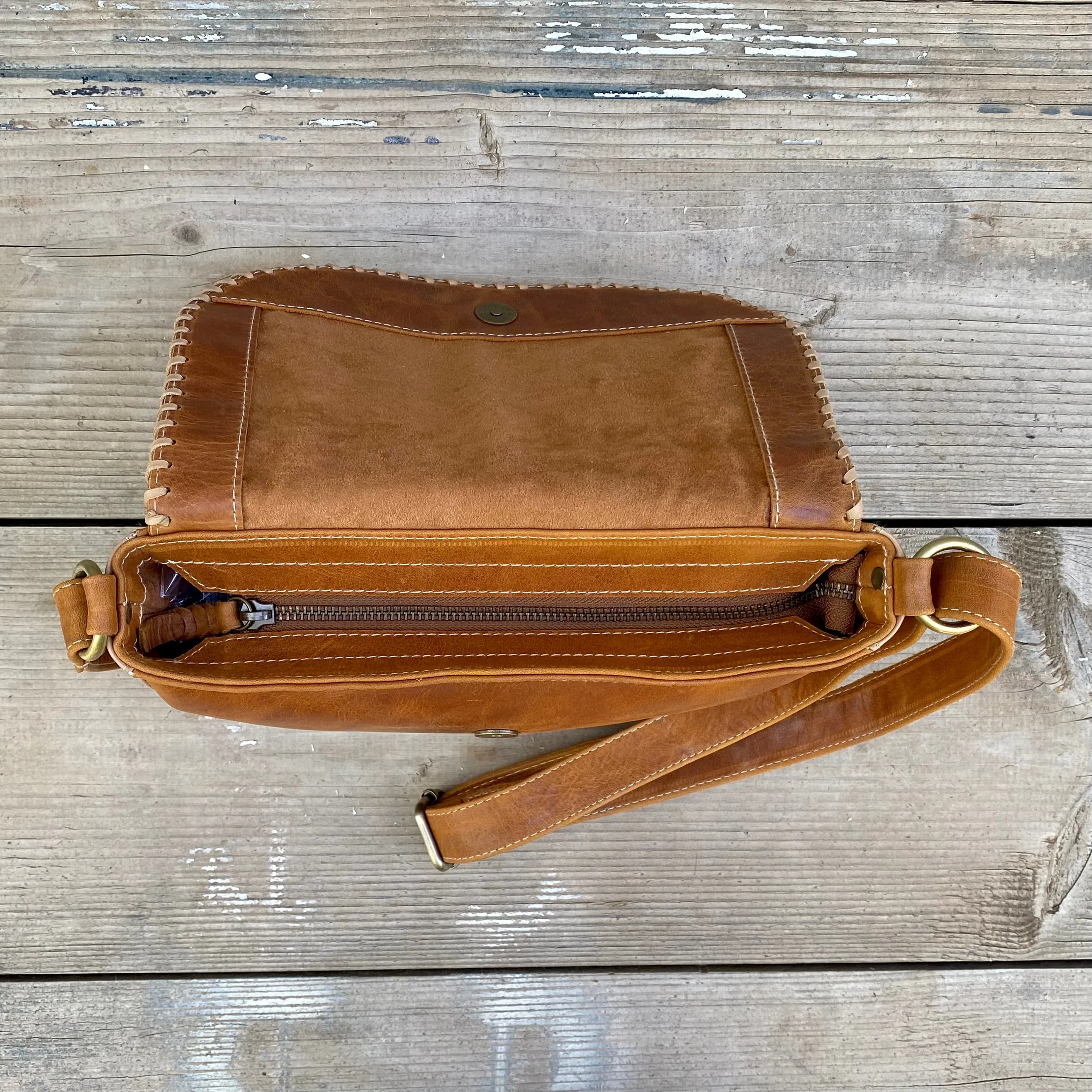 A Carved Leather Handbag