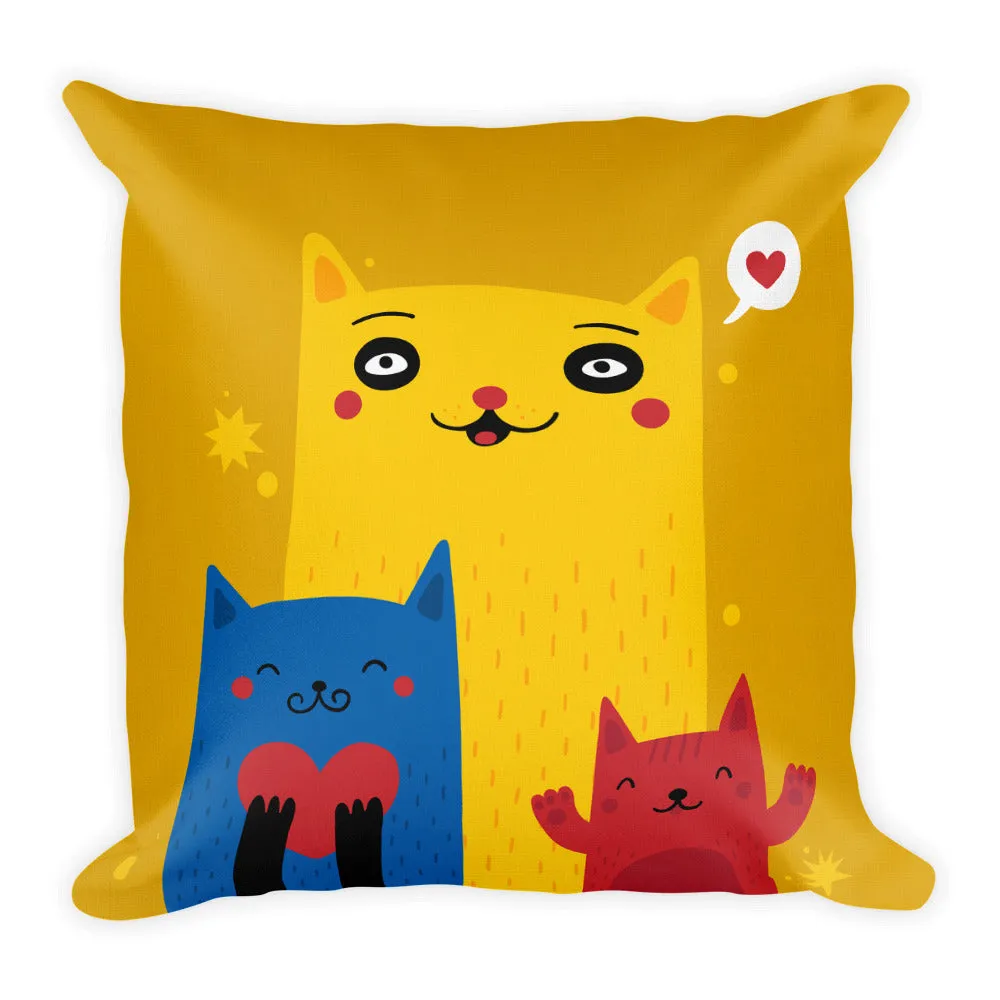 Abstract Kitties Premium Pillow