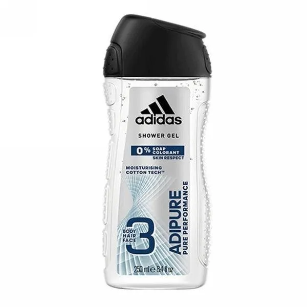 ADIDAS ADIPURE PURE PERFORMANCE 3 SHOWER GEL 250ML