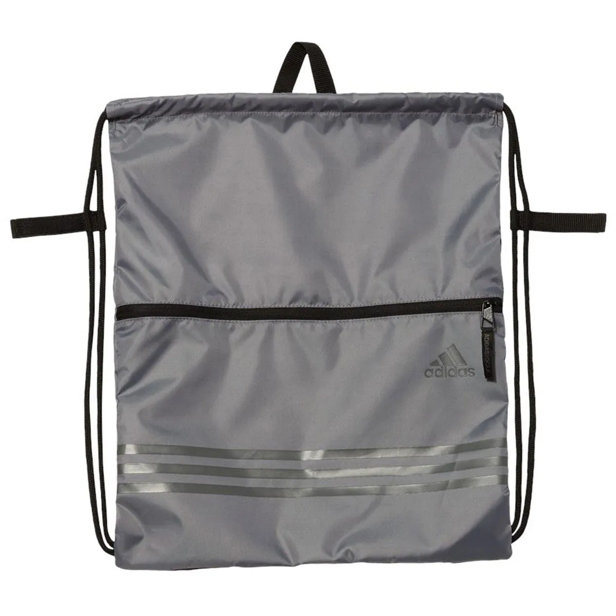 adidas Grey Horizontal 3-Stripes Gym Sack