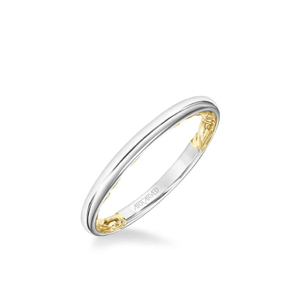 Aileen Lyric Collection Classic Polished Wedding Band