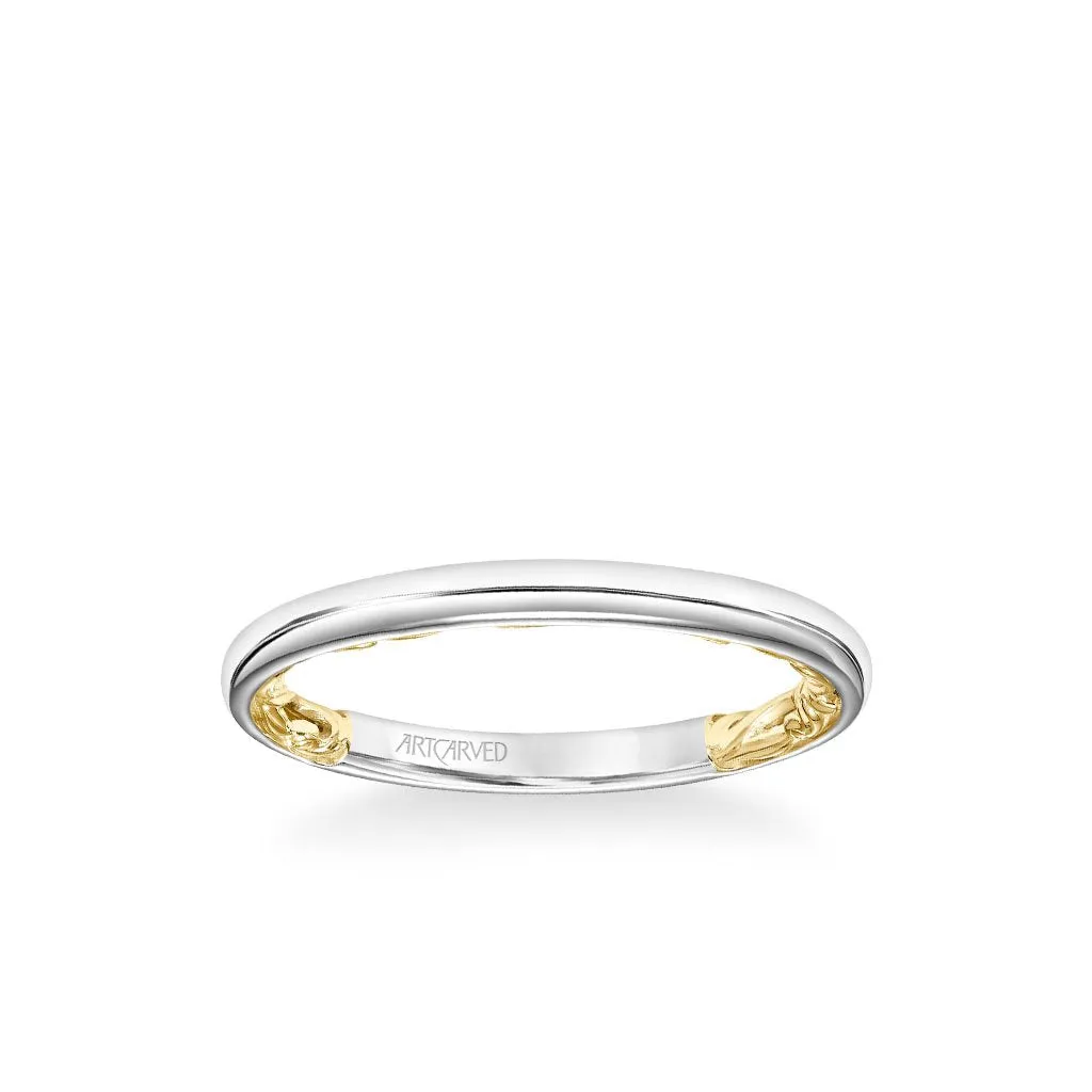 Aileen Lyric Collection Classic Polished Wedding Band