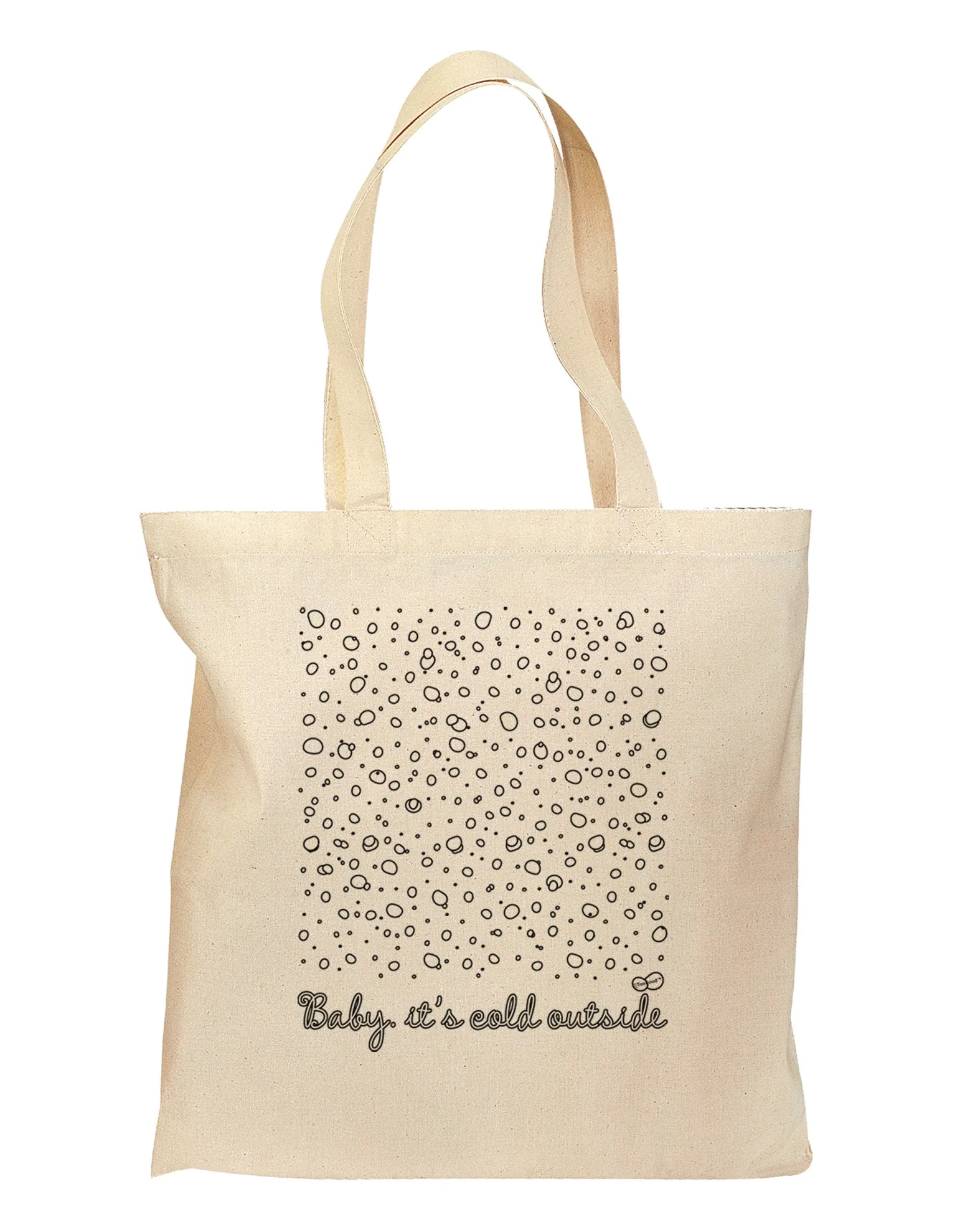 Baby It's Cold Outside Falling Snowflakes - Christmas Grocery Tote Bag