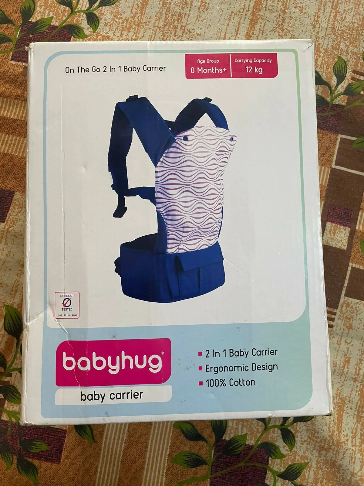 BABYHUG On the go 2 in 1 Baby Carrier - Black