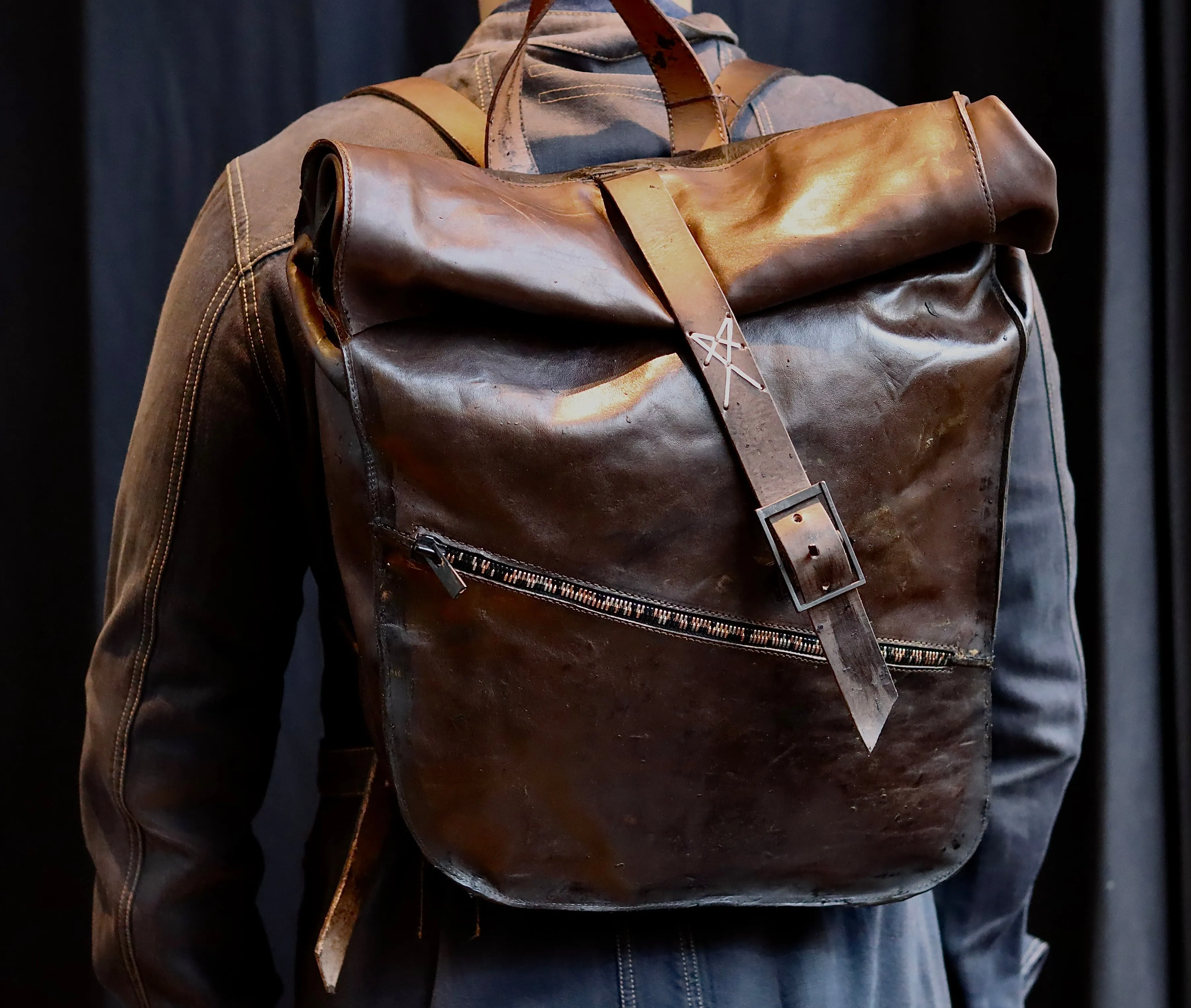 Backpack | dark brown | calf