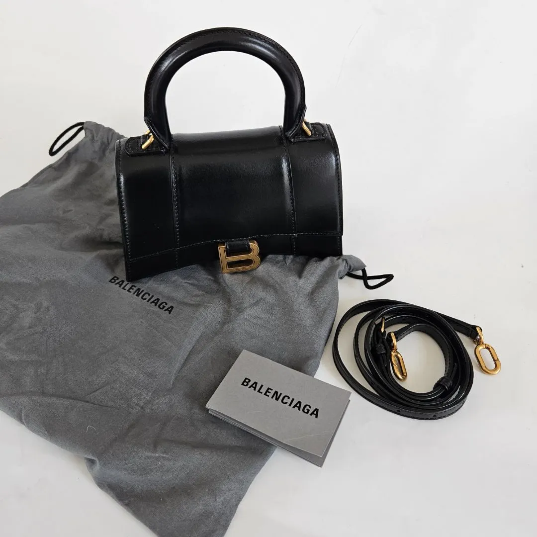 Balenciaga Hourglass Xs Handbag Box in Black