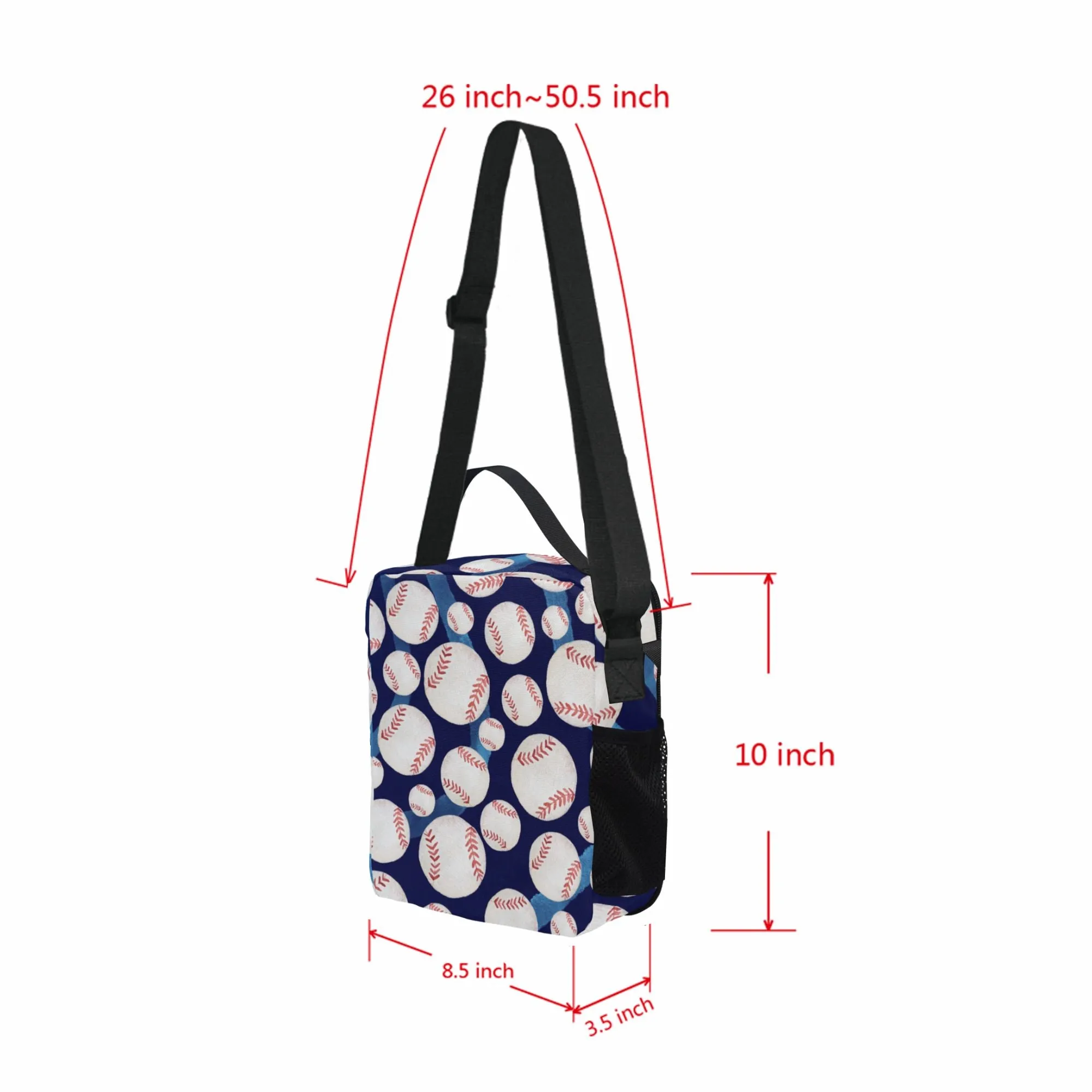 Baseball Lunch Bag for Kids - Durable Nylon, Thermal Insulation