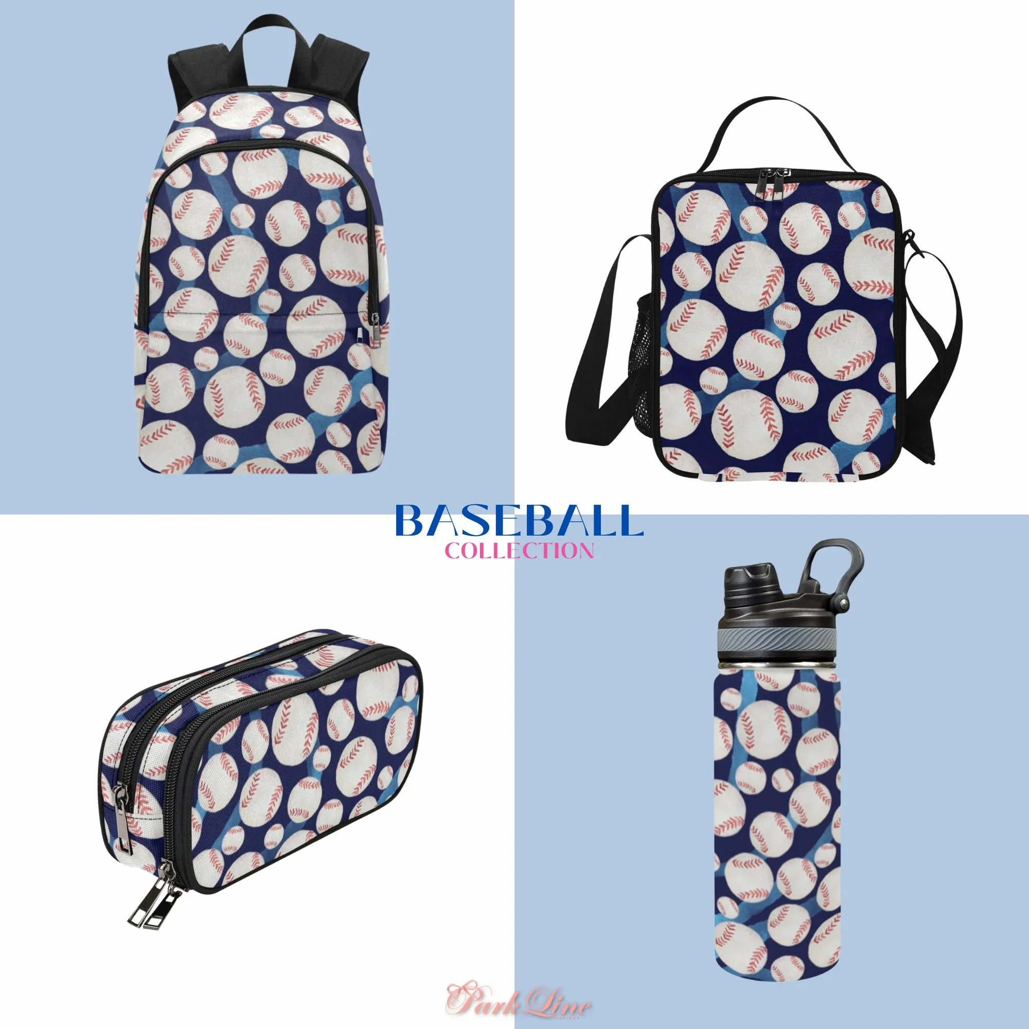 Baseball Lunch Bag for Kids - Durable Nylon, Thermal Insulation