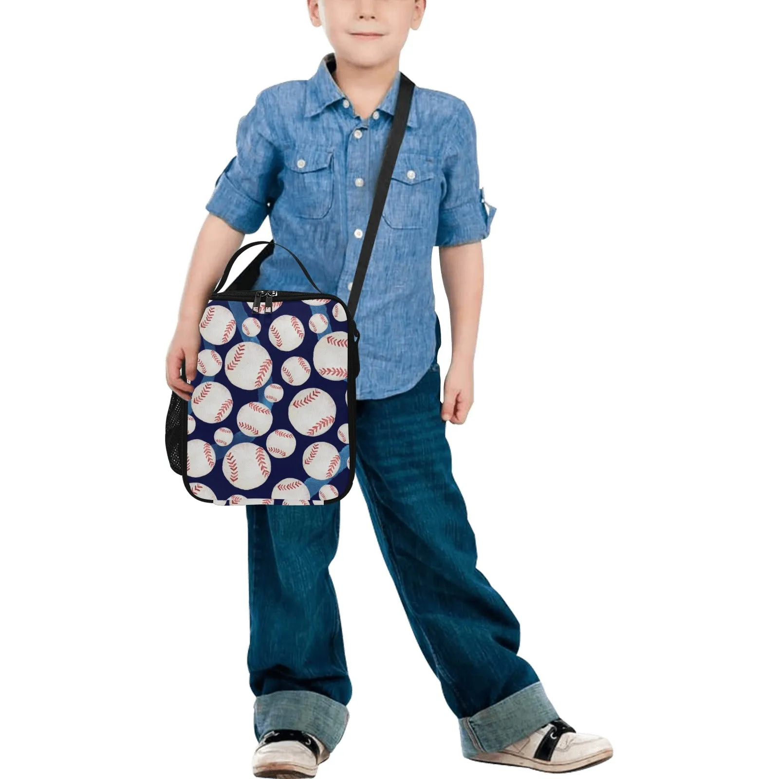 Baseball Lunch Bag for Kids - Durable Nylon, Thermal Insulation