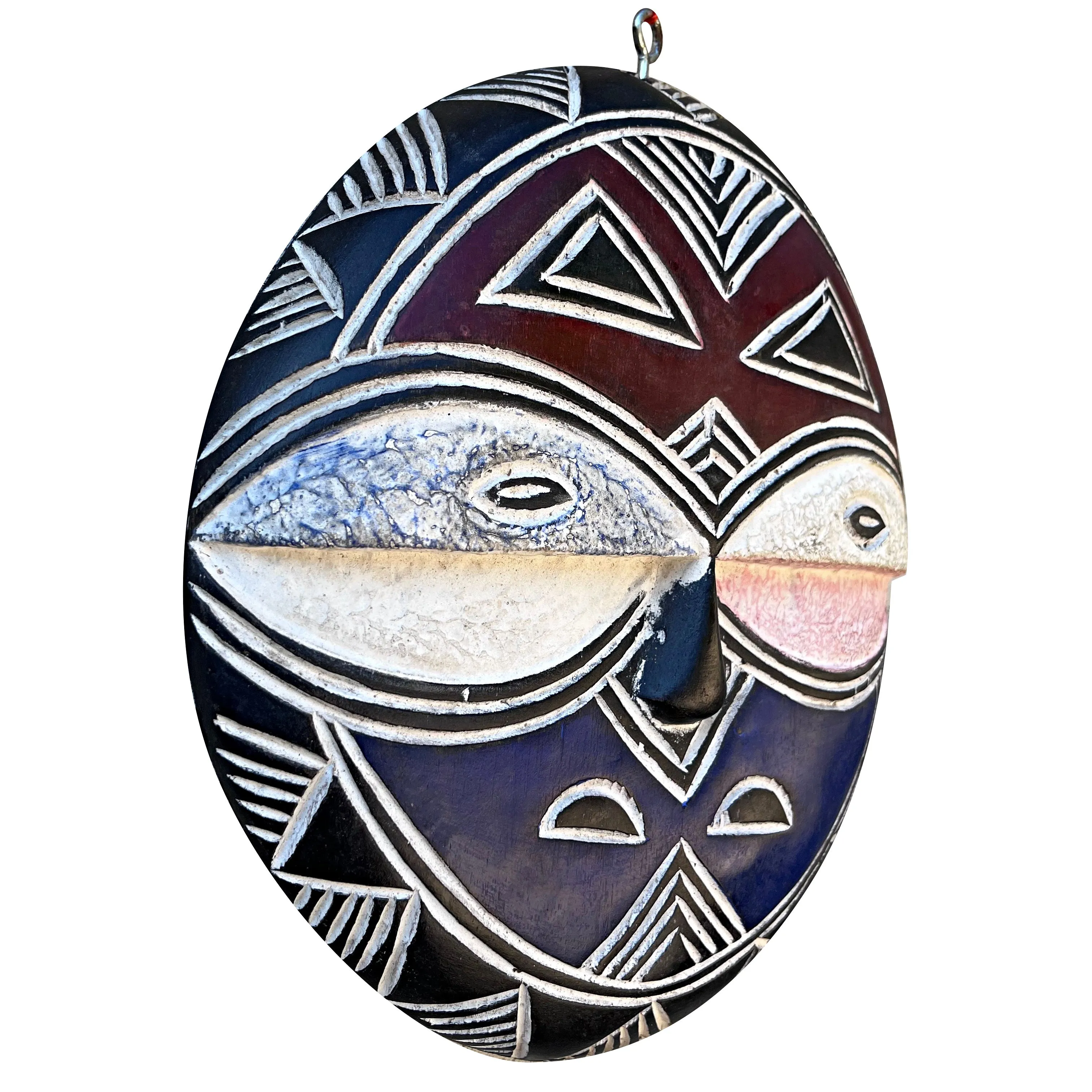 Bateke Beti Tribe African Round Mask