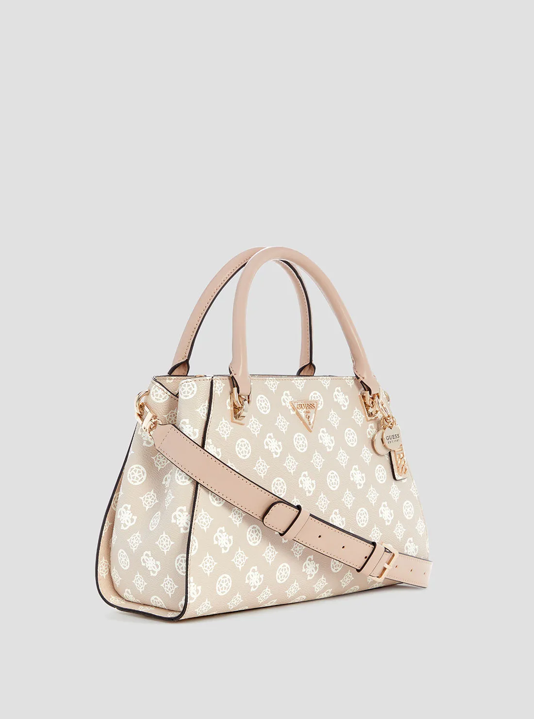 Beige Logo Noelle Luxury Satchel Bag