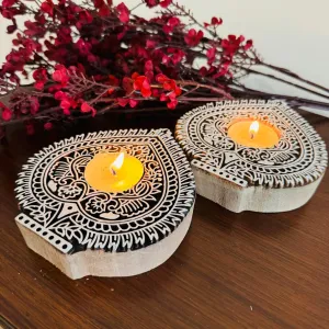 Betel Leaf shaped diyas ( Set of 2) : Jyot 8