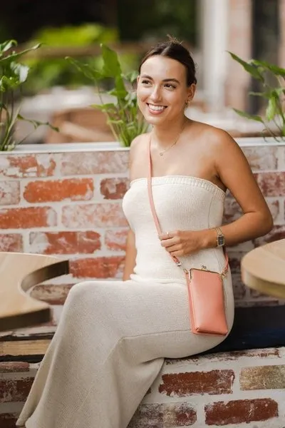 BILLIE CROSSBODY PHONE BAG PEACH