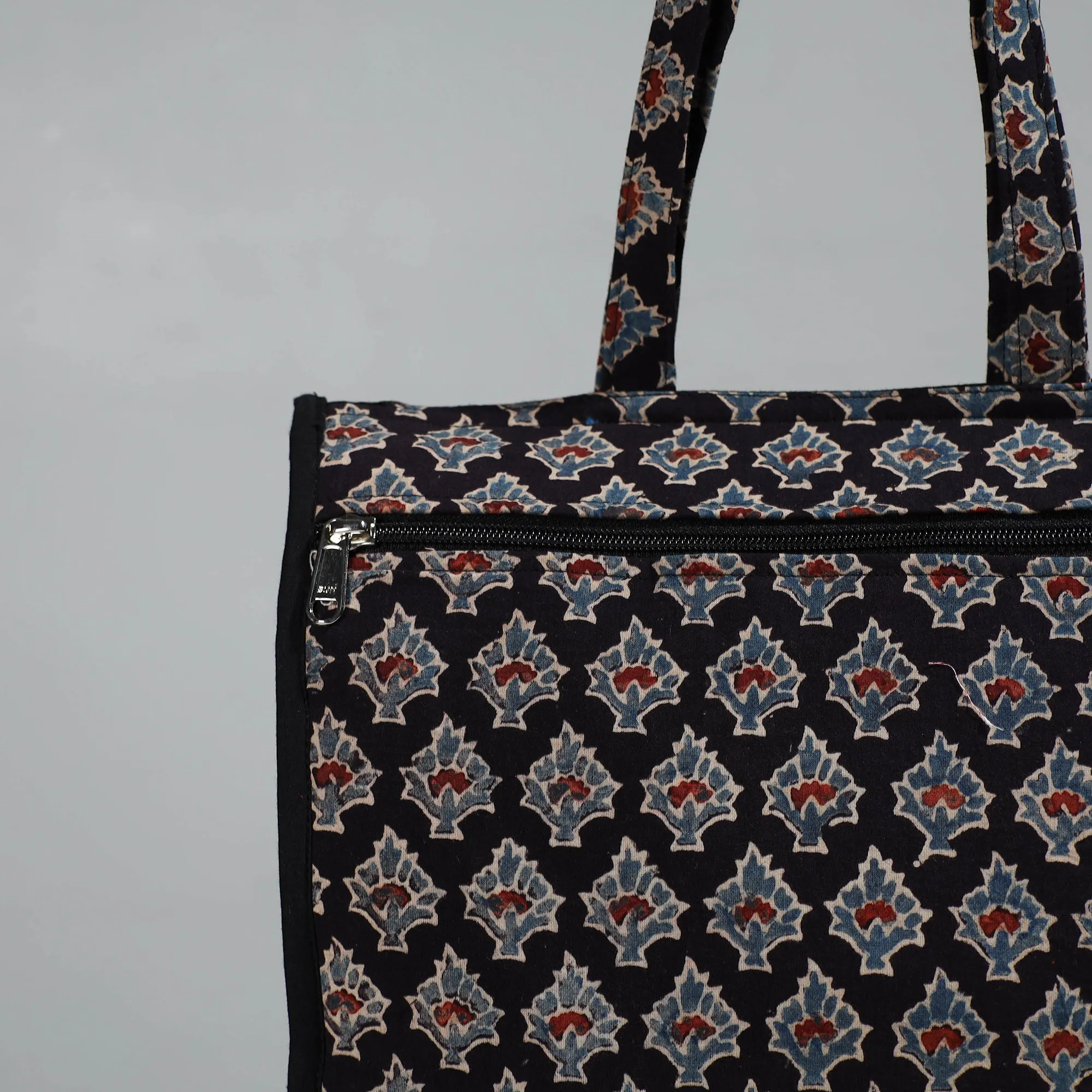 Black - Handcrafted Cotton Shopping Bag 15