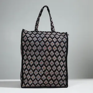 Black - Handcrafted Cotton Shopping Bag 15