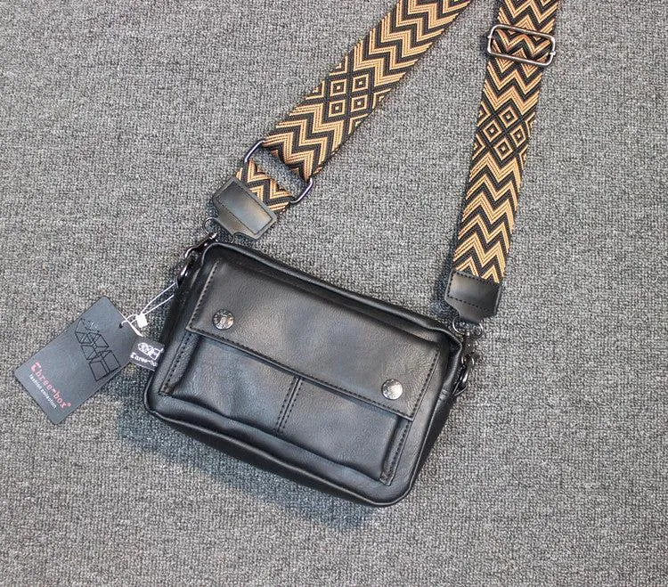 Black Satchel Phone Bag