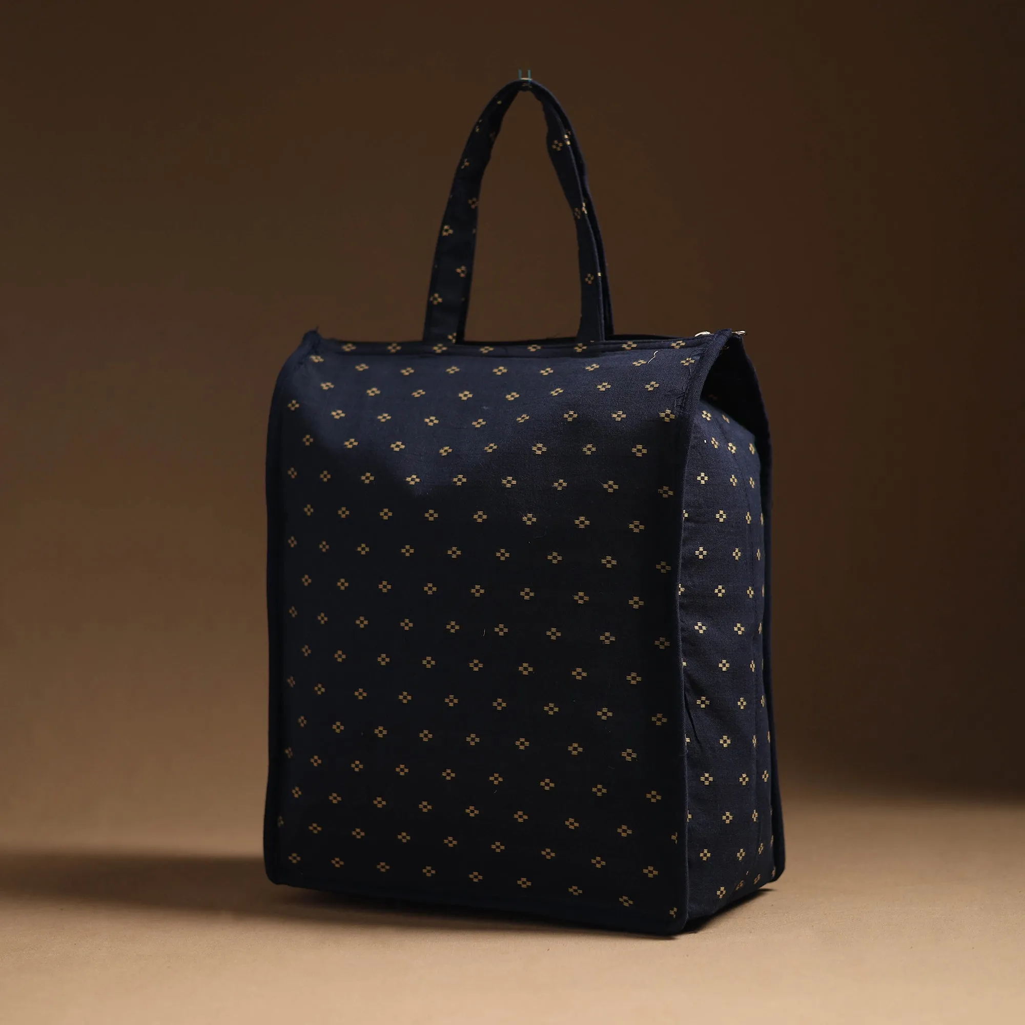 Blue - Handcrafted Cotton Shopping Bag 20