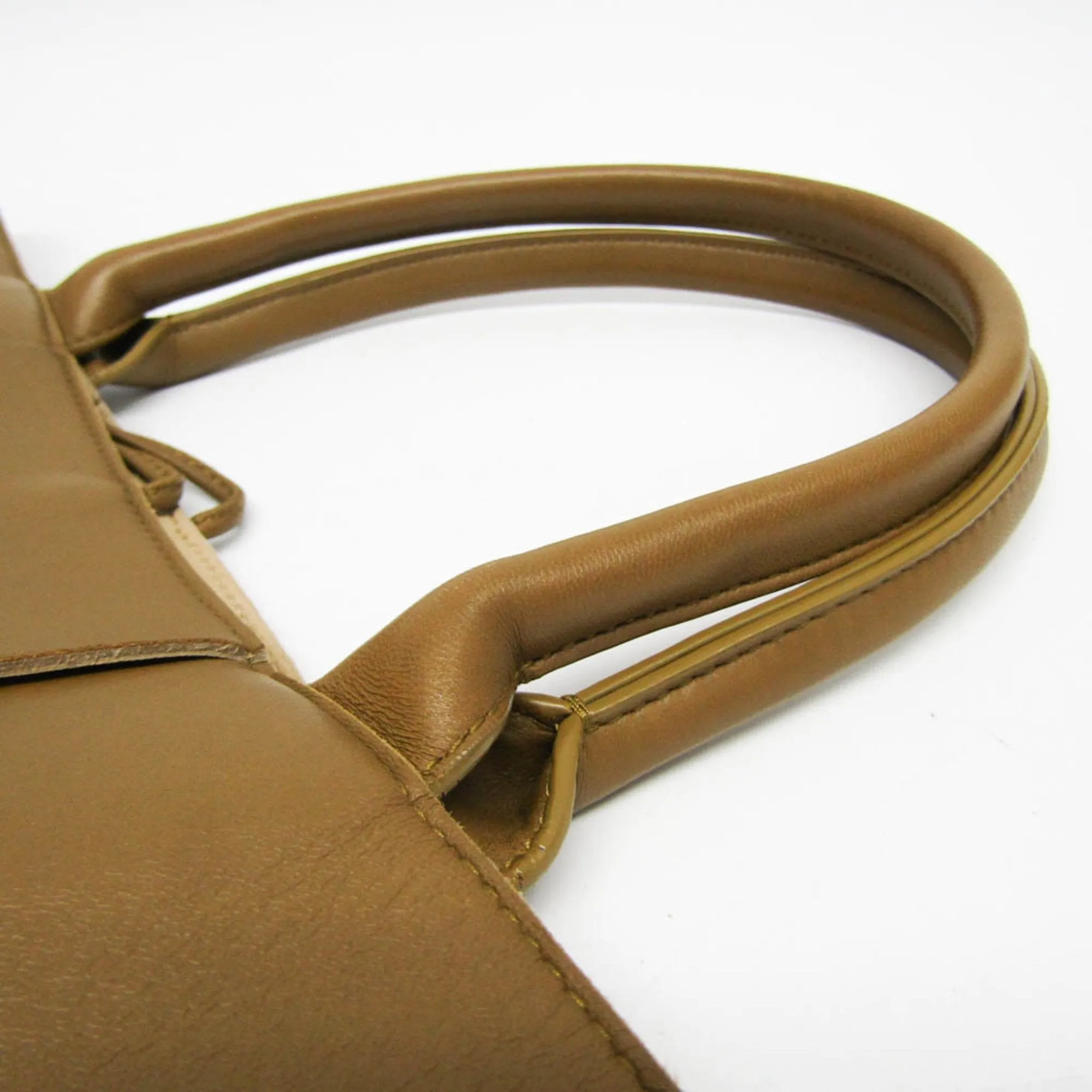 Bottega Veneta Arco Camel Leather Bag