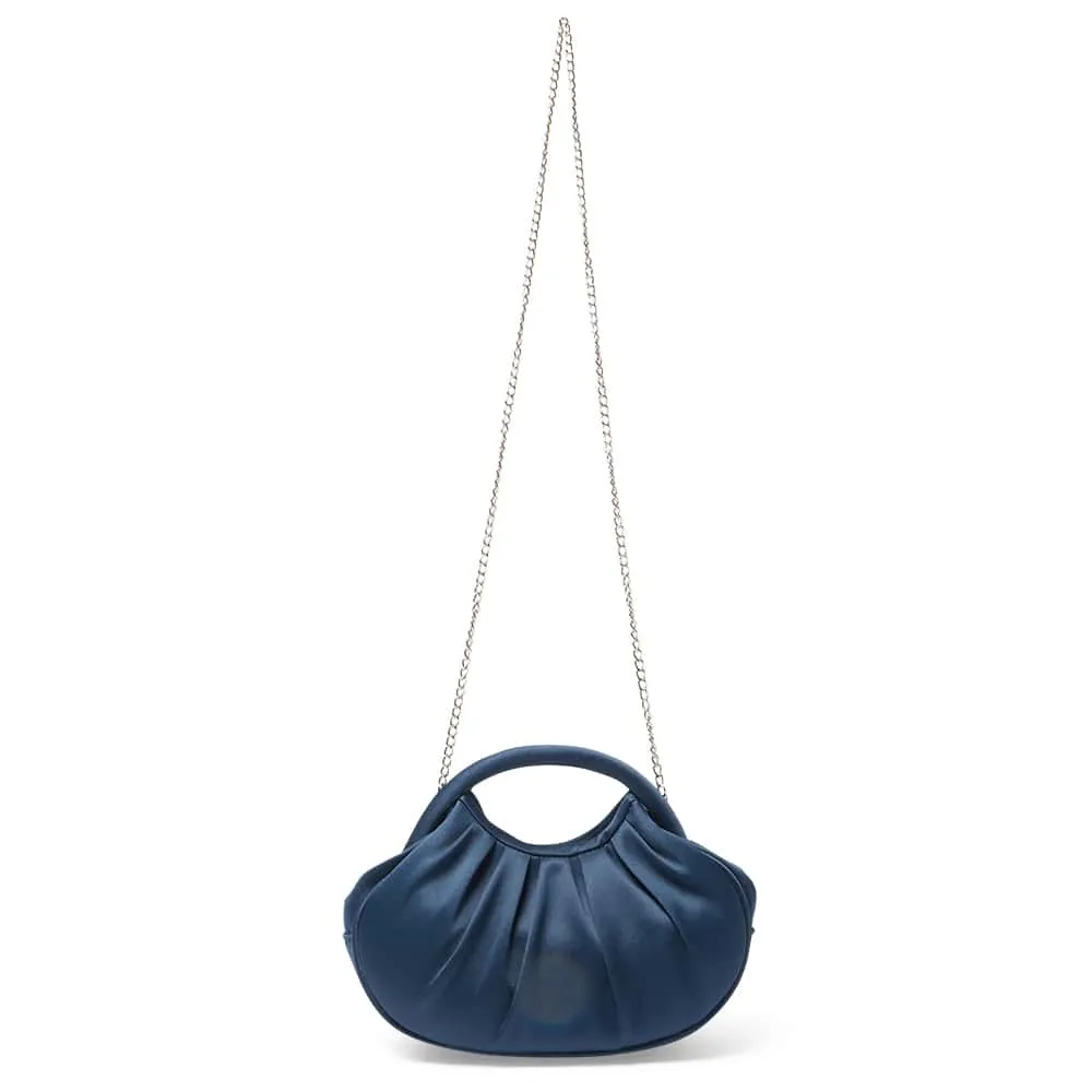 Bren Evening Bag in Navy Satin