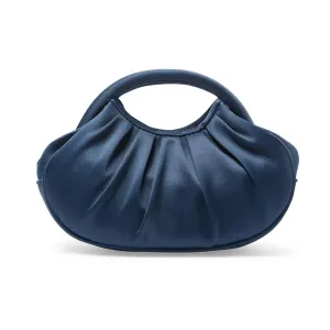 Bren Evening Bag in Navy Satin