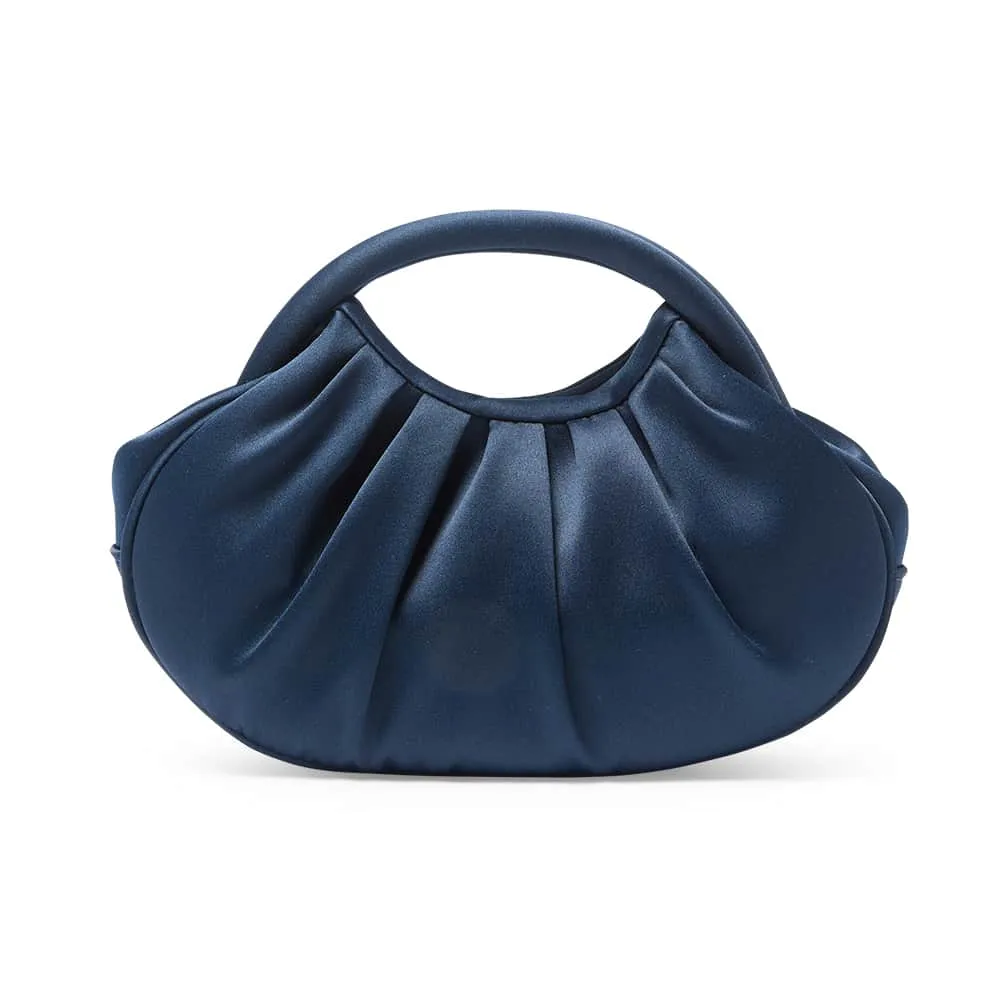 Bren Evening Bag in Navy Satin