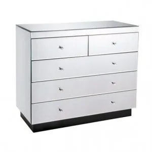 Bridgette Mirror 5 Drawer Chest of Drawers