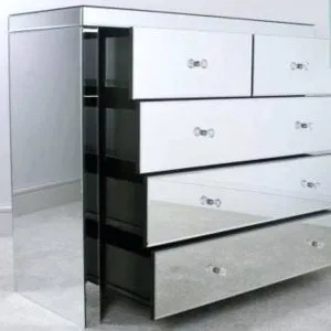 Bridgette Mirror 5 Drawer Chest of Drawers