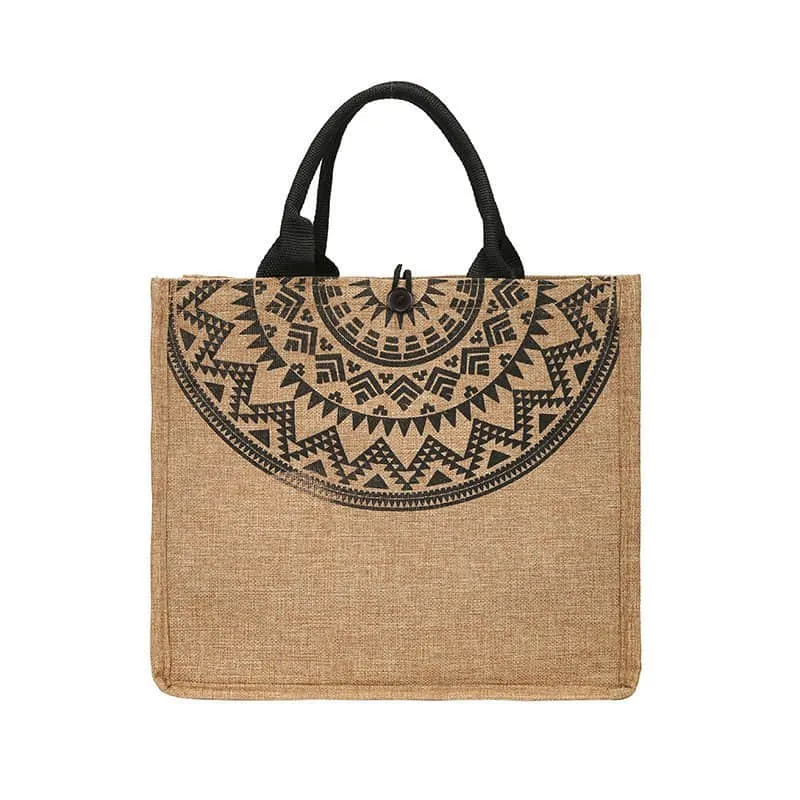 Burlap shopping fashion storage bag linen bag Tote