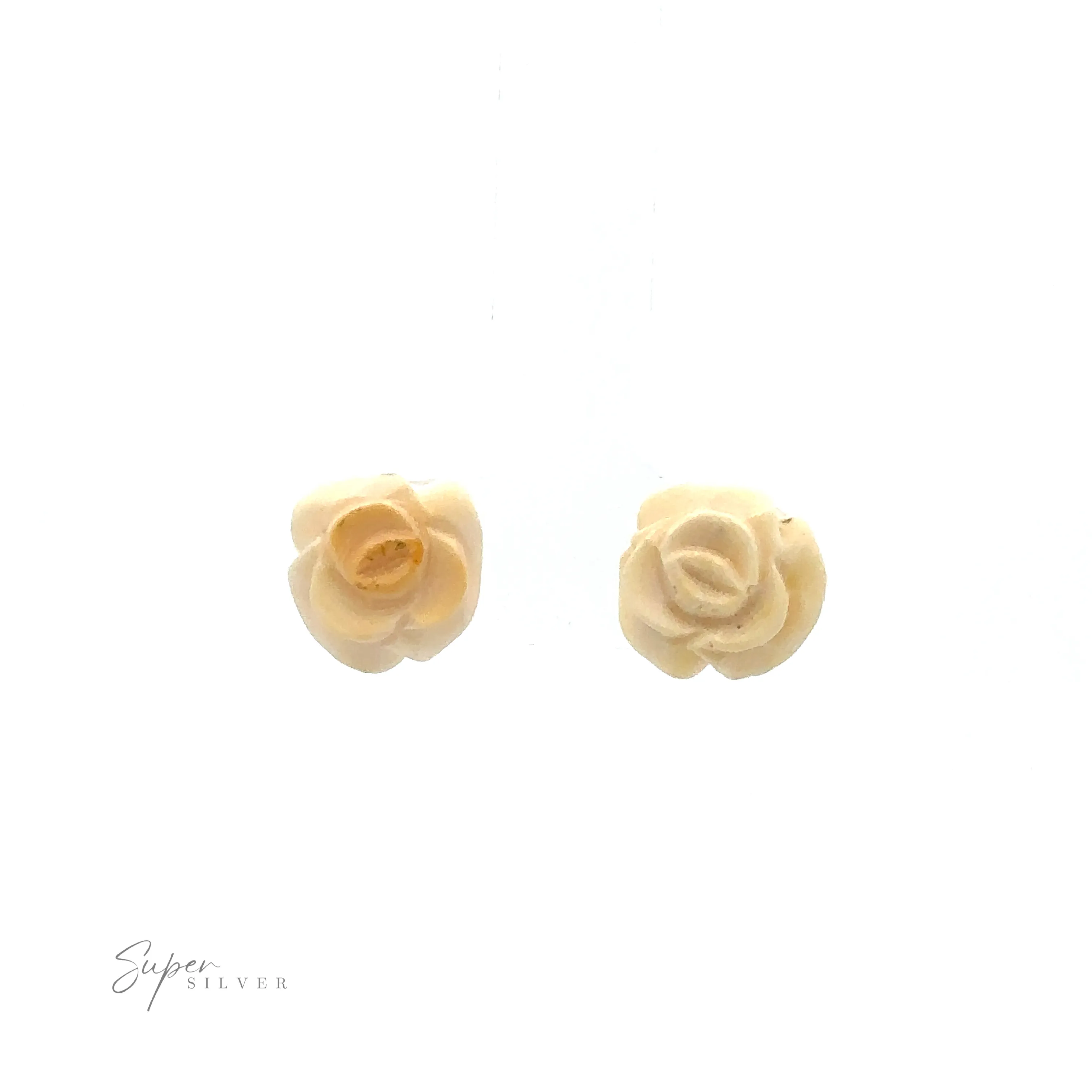 Butterscotch Amber Rose Studs