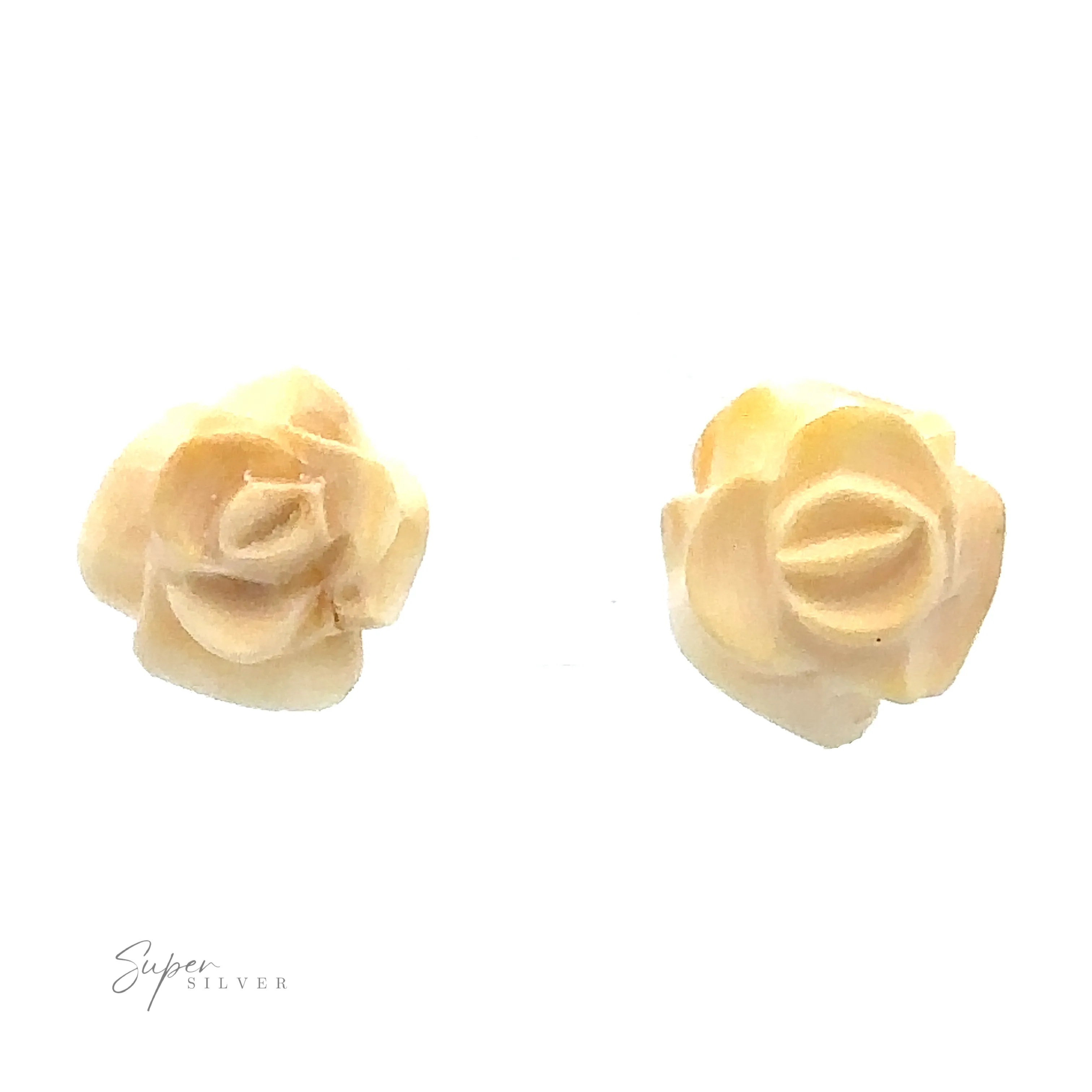 Butterscotch Amber Rose Studs