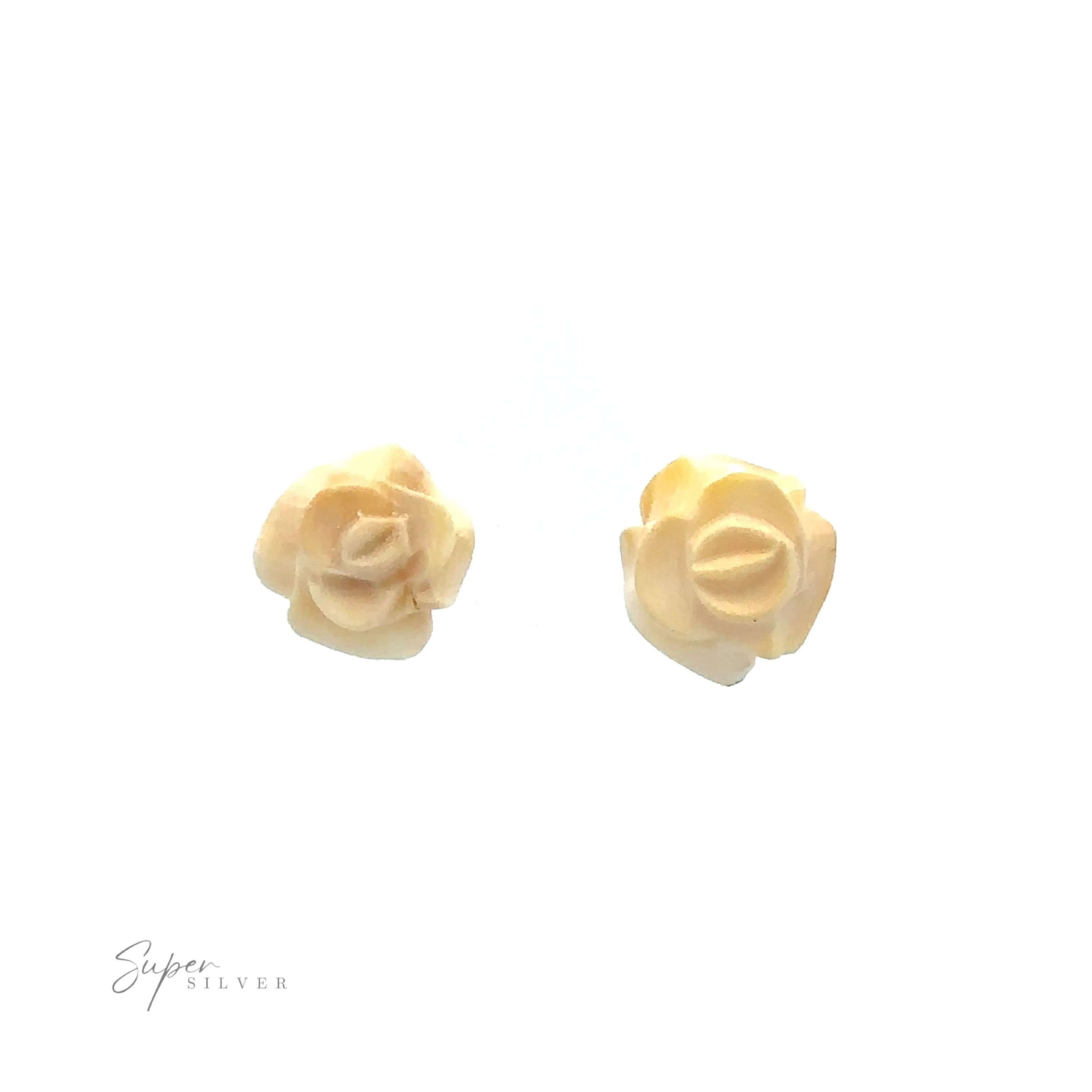 Butterscotch Amber Rose Studs