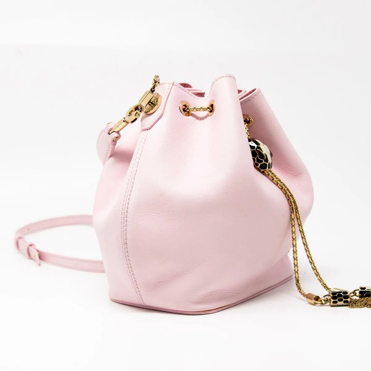 Bvlgari Pink Serpenti Forever Bucket Bag