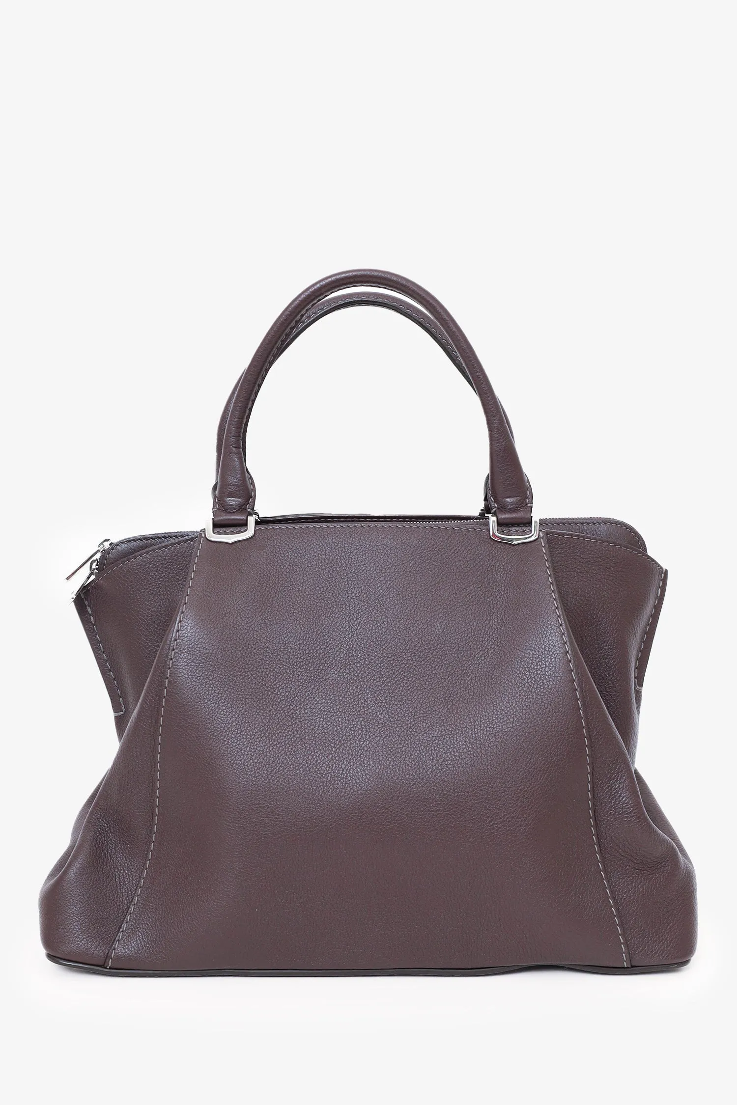 Cartier Brown Leather C De Cartier Bag with Strap