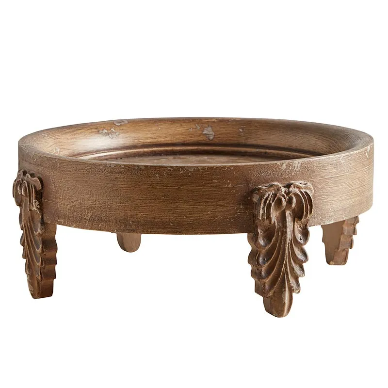 Carved Wood Bowl Riser