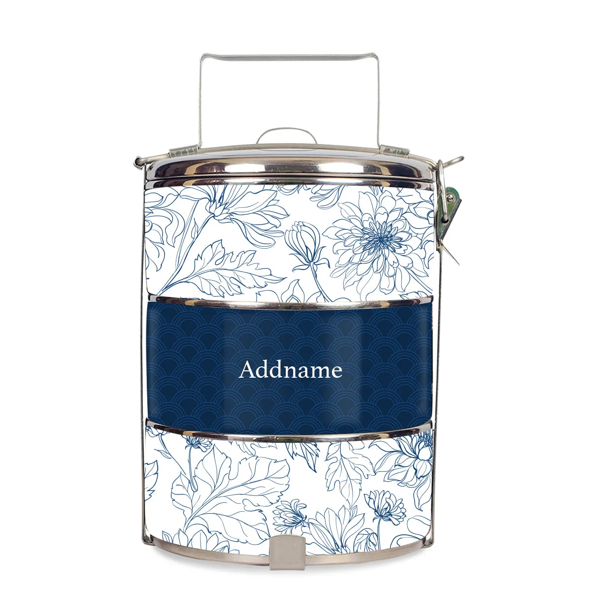 Chrysanths Artline Series 3-Tier Standard Small 12cm Tiffin Carrier [FREE Custom Add Name]