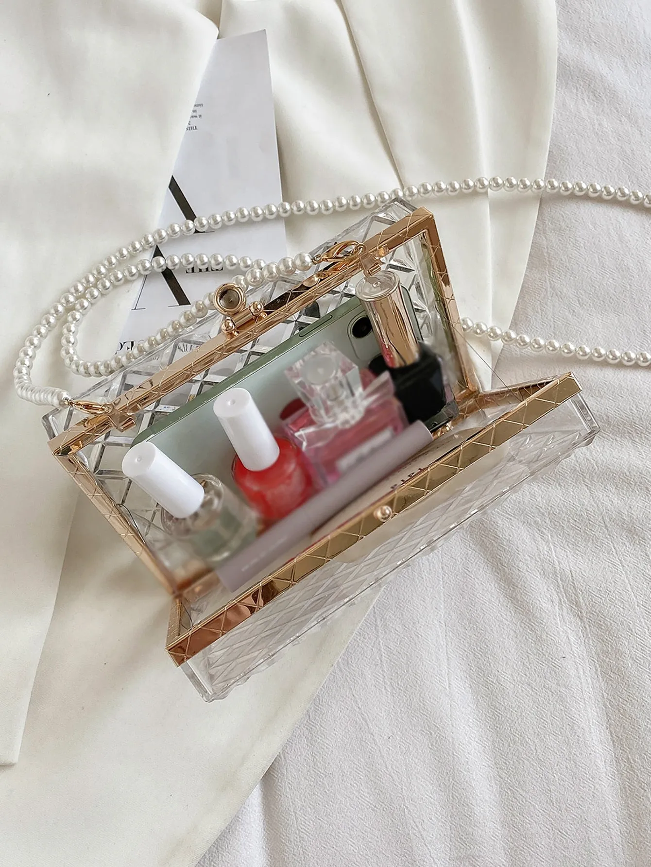 Clear Box Clutch Bag