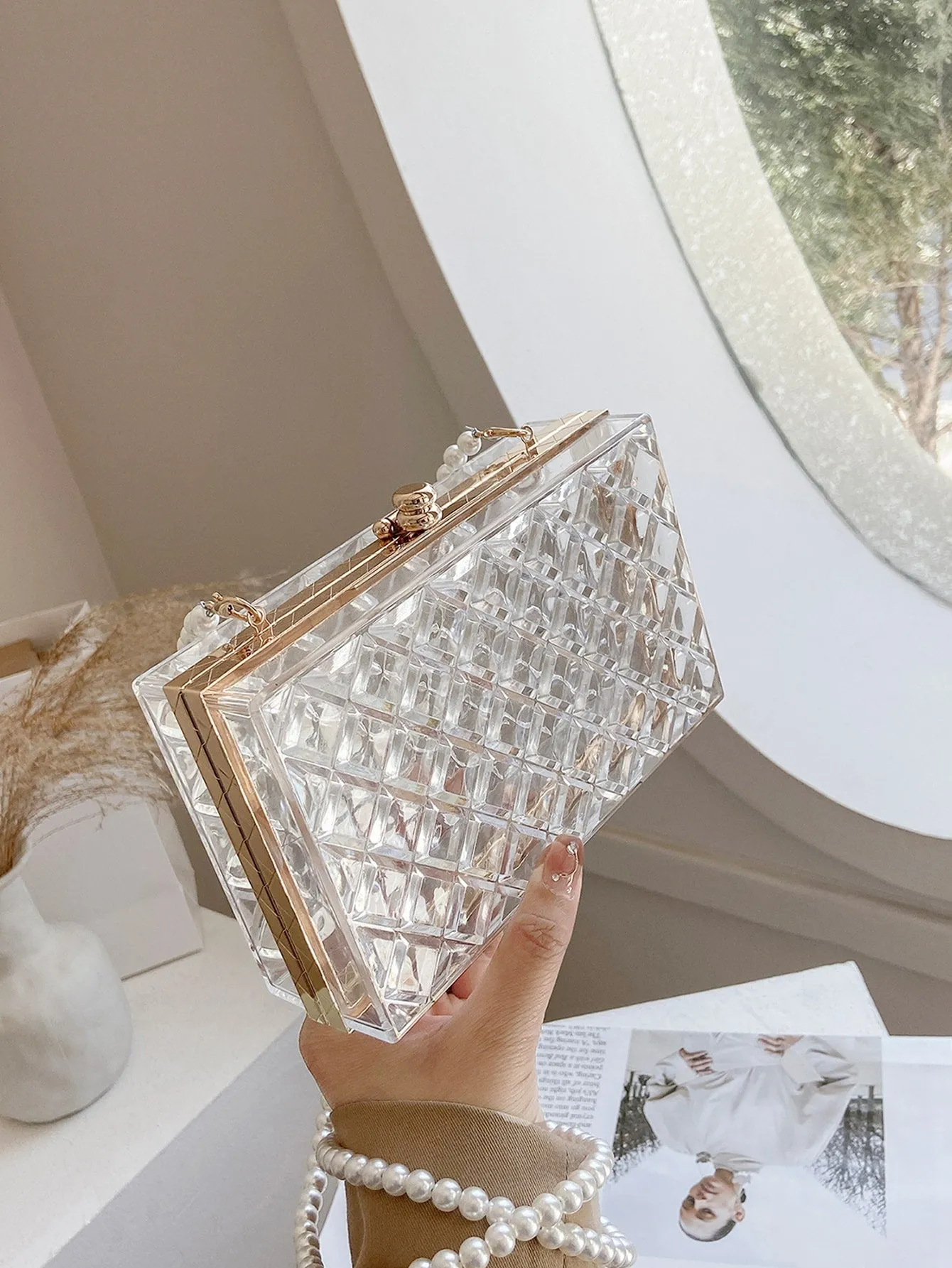 Clear Box Clutch Bag