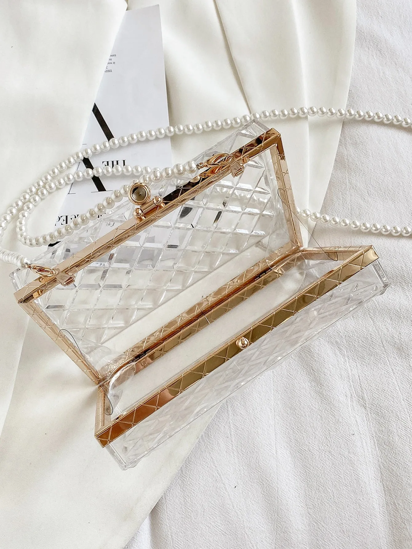 Clear Box Clutch Bag