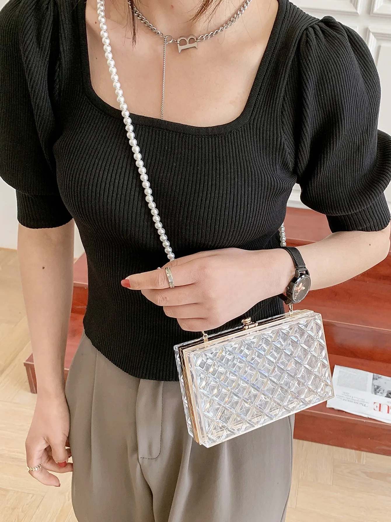 Clear Box Clutch Bag